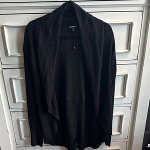 Express Black Draped Cardigan